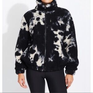 Betsey Johnson Black and Cream Teddy Jacket